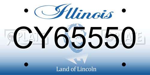 CY65550 Illinois License Plate