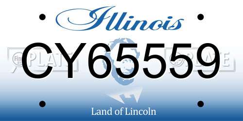 CY65559 Illinois License Plate