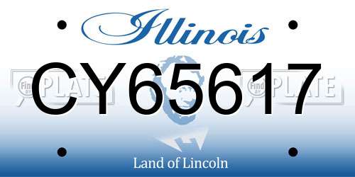 CY65617 Illinois License Plate
