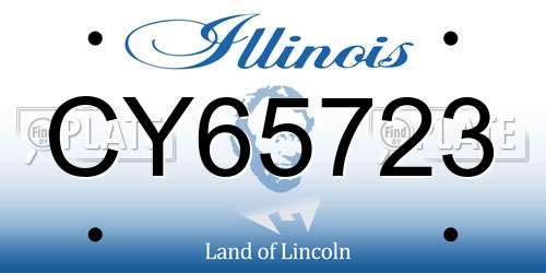 CY65723 Illinois License Plate