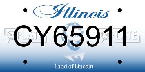 CY65911 Illinois License Plate