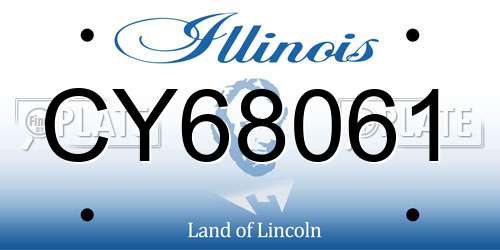 CY68061 Illinois License Plate
