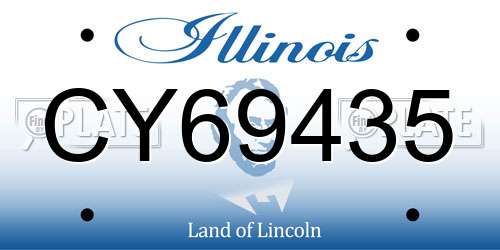 CY69435 Illinois License Plate