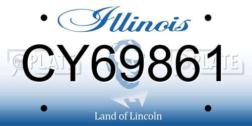 CY69861 Illinois License Plate