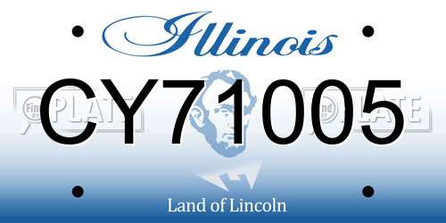 CY71005 Illinois License Plate