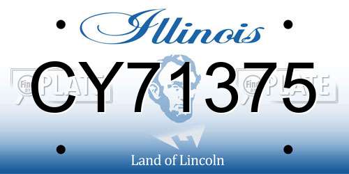 CY71375 Illinois License Plate