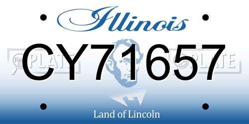 CY71657 Illinois License Plate