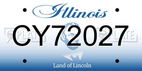 CY72027 Illinois License Plate