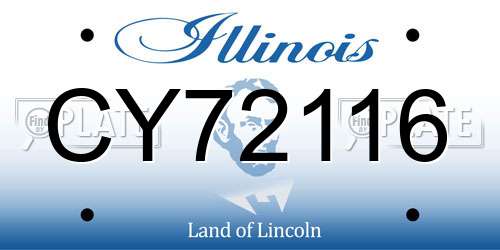 CY72116 Illinois License Plate