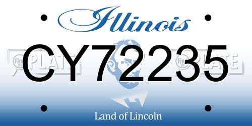 CY72235 Illinois License Plate