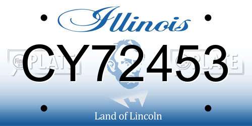 CY72453 Illinois License Plate