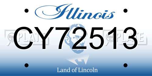 CY72513 Illinois License Plate