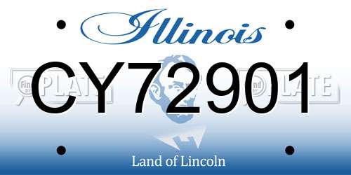 CY72901 Illinois License Plate