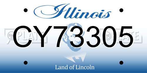 CY73305 Illinois License Plate