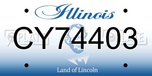 CY74403 Illinois License Plate