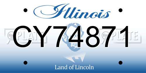 CY74871 Illinois License Plate