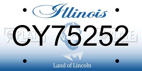CY75252 Illinois License Plate