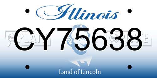 CY75638 Illinois License Plate