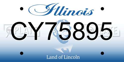 CY75895 Illinois License Plate