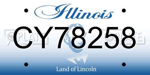 CY78258 Illinois License Plate