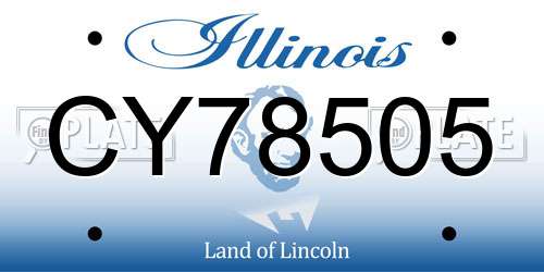 CY78505 Illinois License Plate