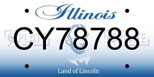 CY78788 Illinois License Plate