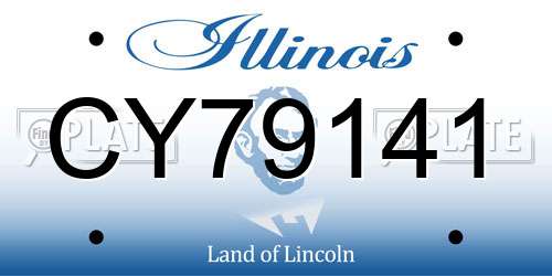 CY79141 Illinois License Plate