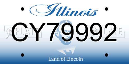 CY79992 Illinois License Plate