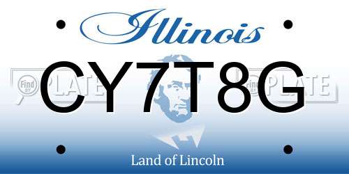 CY7T8G Illinois License Plate