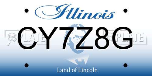 CY7Z8G Illinois License Plate