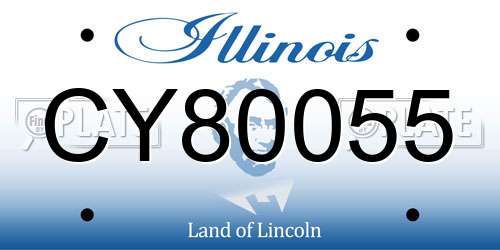 CY80055 Illinois License Plate