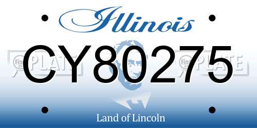 CY80275 Illinois License Plate