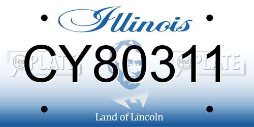 CY80311 Illinois License Plate