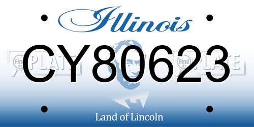 CY80623 Illinois License Plate