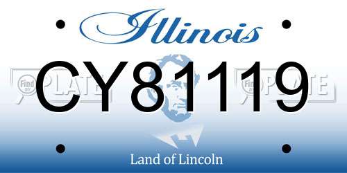 CY81119 Illinois License Plate