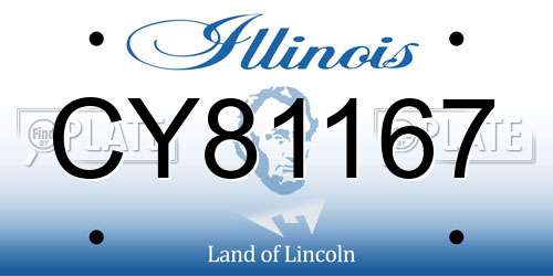 CY81167 Illinois License Plate