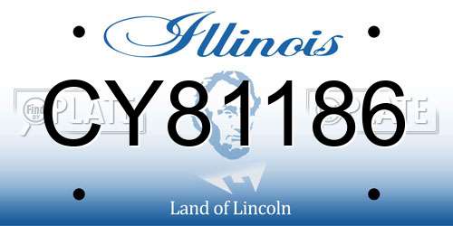 CY81186 Illinois License Plate