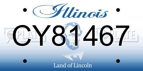CY81467 Illinois License Plate