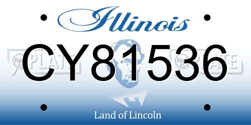 CY81536 Illinois License Plate