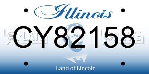 CY82158 Illinois License Plate