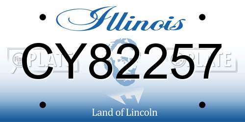 CY82257 Illinois License Plate