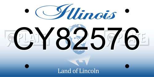 CY82576 Illinois License Plate