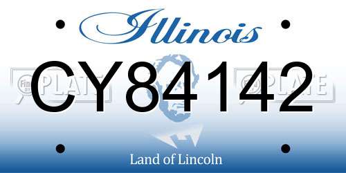 CY84142 Illinois License Plate