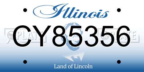 CY85356 Illinois License Plate