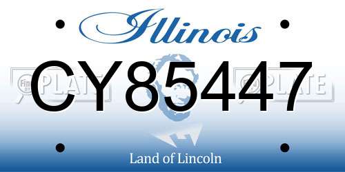 CY85447 Illinois License Plate