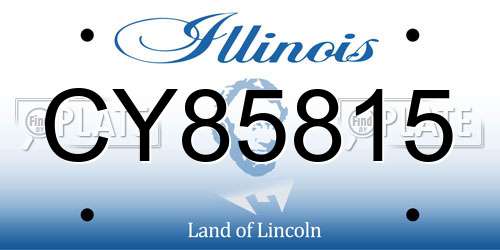 CY85815 Illinois License Plate