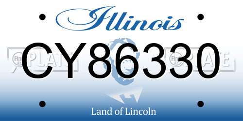 CY86330 Illinois License Plate