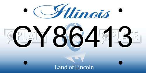 CY86413 Illinois License Plate