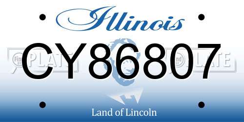CY86807 Illinois License Plate