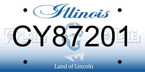 CY87201 Illinois License Plate